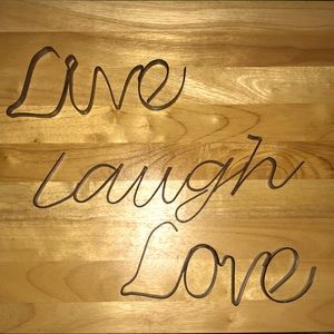 Live, Laugh, Love metal wall decor